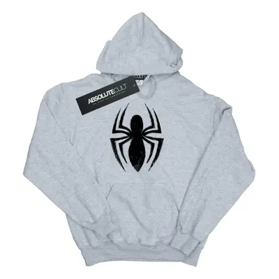 (S, Sports Grey) Marvel Womens/Ladies Spider-Man Ultimate Spider Logo Hoodie