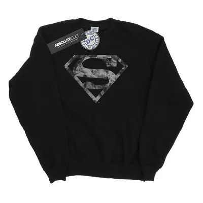 (XXL, Black) Superman Mens Marble Cotton Logo Sweatshirt