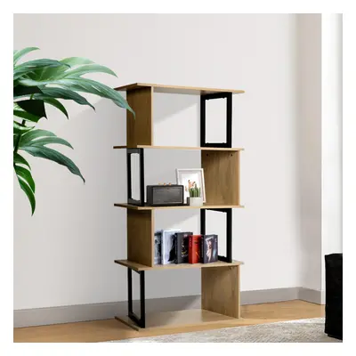 4-Tier Creative Wooden Bookshelf