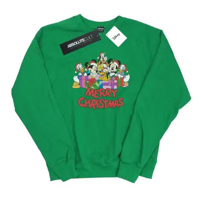 (S, Irish Green) Disney Womens/Ladies Mickey Mouse And Friends Christmas Sweatshirt