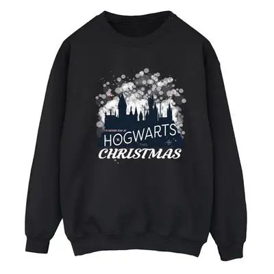 (M, Black) Harry Potter Womens/Ladies Hogwarts Christmas Sweatshirt