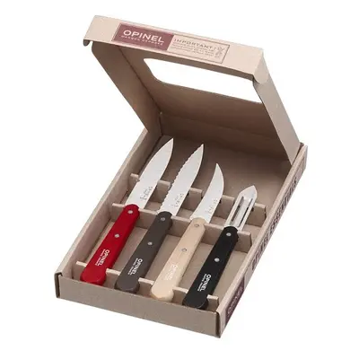 OPINEL Les Essentials piece kitchen knife and peeler gift set - Wood handles