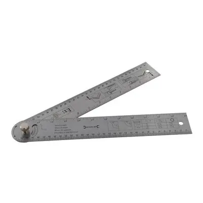 Silverline Easy Angle Protractor Rule mm