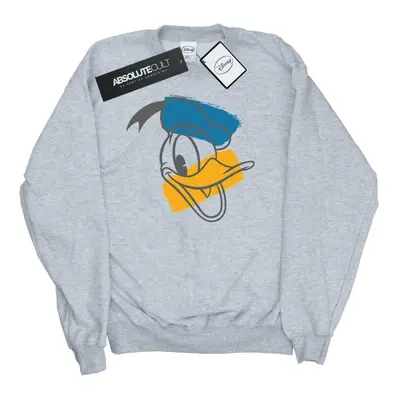 (3XL, Sports Grey) Disney Mens Donald Duck Head Sweatshirt