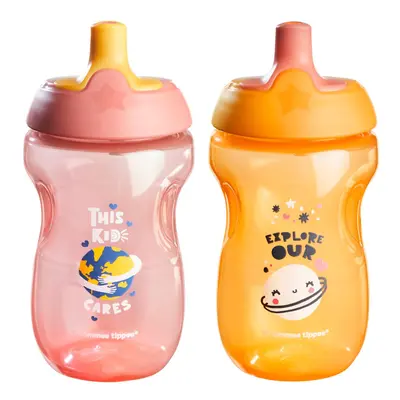 Tommee Tippee Sportee Water Bottle for Toddlers Spill-Proof 10oz 12m+ Count (Colors & Design Wil