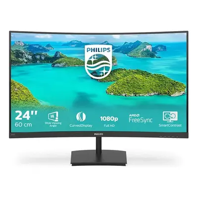 Philips 241E1SCA - inch FHD Curved monitor, 75Hz, 4ms, VA, AMD FreeSync, Speakers, SmartImage (1