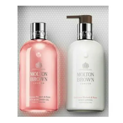 Molton Brown Delicious Rhubarb Bath & Shower Gel & Body Lotion Set 300ml