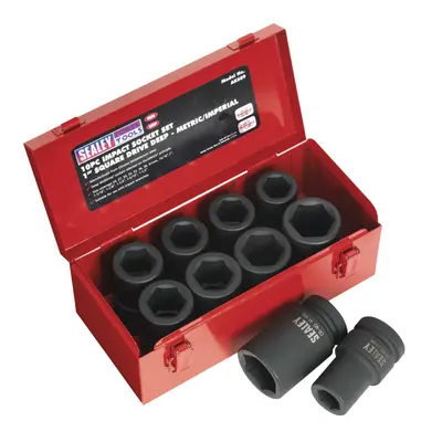 Sealey Premier Metric/Imperial Deep Impact Socket Set 1"Sq Drive 10pc AK689