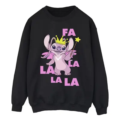 (4XL, Black) Disney Mens Lilo & Stitch Angel Fa La La Sweatshirt