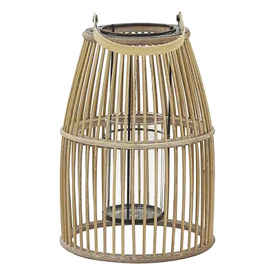 Bamboo Candle Lantern cm Beige HOSTE