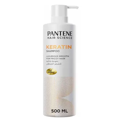 Pantene Pro-V Keratin Shampoo for Frizzy Hair Anti-Frizz Smoothing and Hydrating Cleanser and Pr