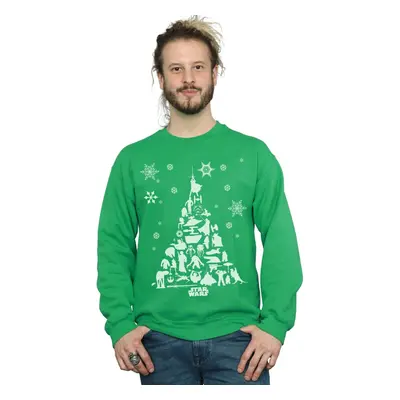 (M, Irish Green) Star Wars Mens Christmas Tree Sweatshirt