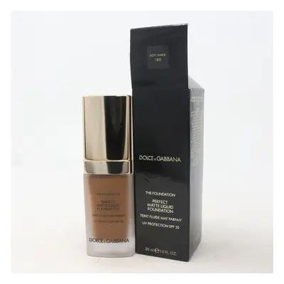 (180 Soft Sable) Dolce & Gabbana Perfect Matte Liquid Foundation Spf 1.0oz/30ml New With Box