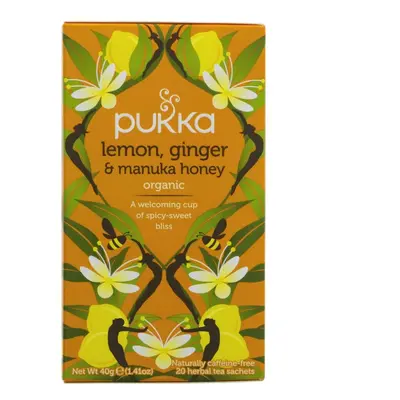 Pukka Lemon Ginger & Manuka Honey bags ( pack of )