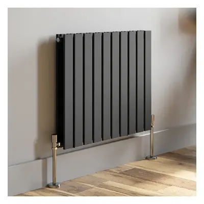 (Anthracite, x 760mm - Double) Flat Panel Radiators Horizontal Vertical Heater