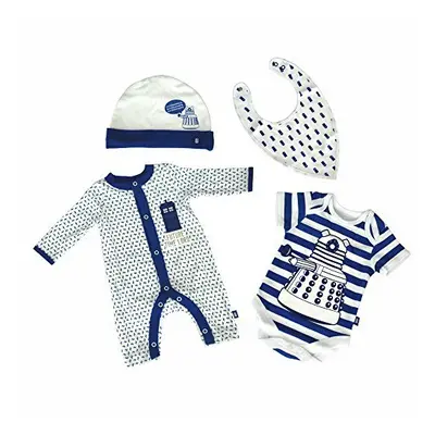 Doctor Who DW Boy's Kids Children Piece Starter Set Hat BIB Bodysuit Baby Grow - BBC Official Me