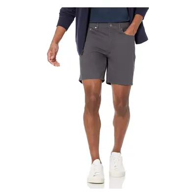 Mens Slim-Fit Inseam Stretch 5-Pocket Short, Dark grey