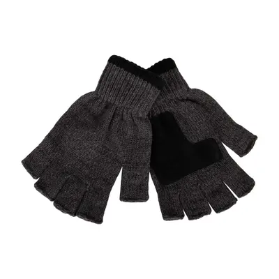 Levi's Men's Knit Fingerless Gloves Marled Charcoal One Size