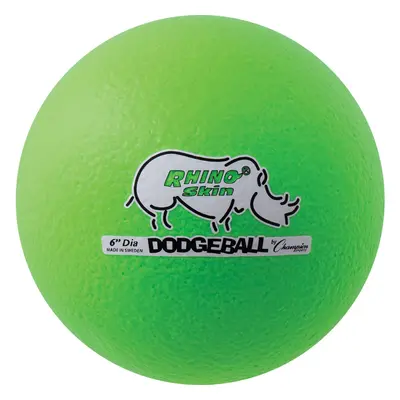 Champion Sports Rhino Skin Dodgeball (Single Neon Green 6"")