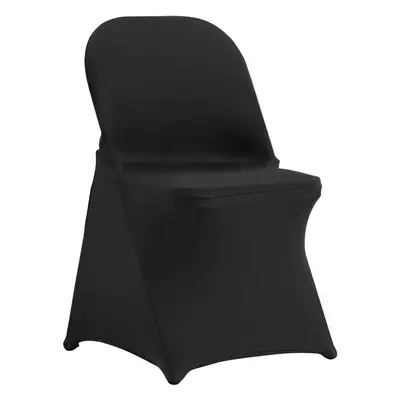 (Black, 50pcs) VEVOR Stretch Spandex Folding Chair Covers for Wedding Party Dining