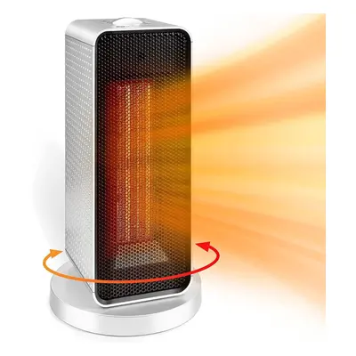 (Sliver, EU) 1200W PTC Ceramic Electric Heater, 110V/220V Home & Bathroom Warmer Fan