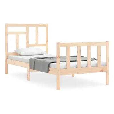 (brown, x cm) vidaXL Bed Frame Bed Base Wooden Bed with Headboard Super King Size Solid Wood