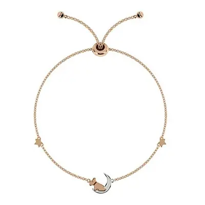 RADLEY Ladies 18ct Rose Gold Plated Sterling Silver Dog On 'moon & stars' Bracelet RYJ3129S