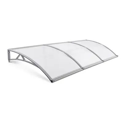 (Grey) Front Door Canopy Awning Rain Shelter Outdoor Porch Shade x 98.5cm