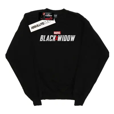 (S, Black) Marvel Womens/Ladies Black Widow Movie Logo Sweatshirt