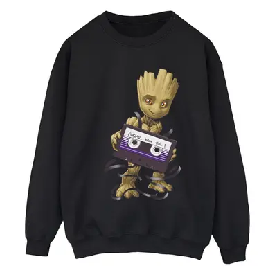 (L, Black) Marvel Womens/Ladies Guardians Of The Galaxy Groot Cosmic Tape Sweatshirt