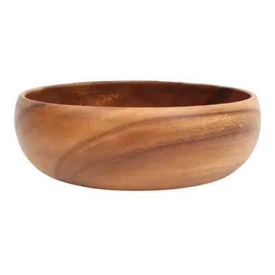 Acacia Wood Round Salad Bowl, Large