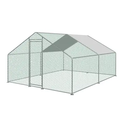 KCT 4x3m Walk in Pet Run Chicken Coop Enclosed Dog Kennel Rabbit Cage Pen with Cover