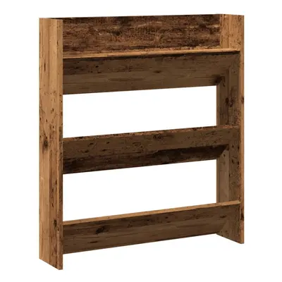 (old wood) vidaXL Wall Shoe Cabinet Shoe Rack Hall Shoe Storage Cupboard Engineered Wood