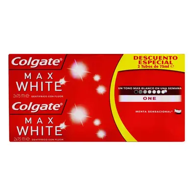 Colgate Max White One Toothpaste 2x75ml