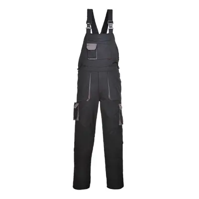 (4XL, Black) Portwest Mens Texo Contrast Bib And Brace Overall