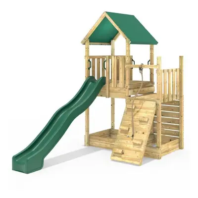 (Ramp) Rebo Modular Wooden Climbing Frame Adventure Playset - M3