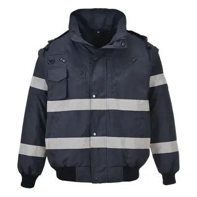 (L, Navy) Portwest Mens Iona In 3 In Bomber Jacket