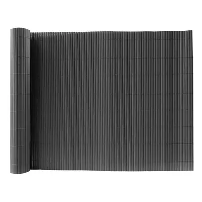 (1.5m*5m) Dark Grey PVC Fence Screen Bamboo Mat Border Panel Garden Wall Privacy Protect