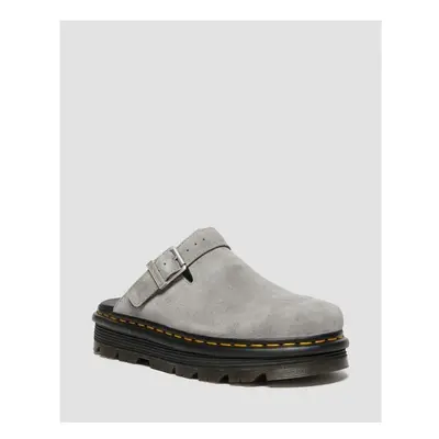 (UK 8) Dr. Martens ZebZag Suede Mule Sandals Slip On Shoes in Ultimate Grey