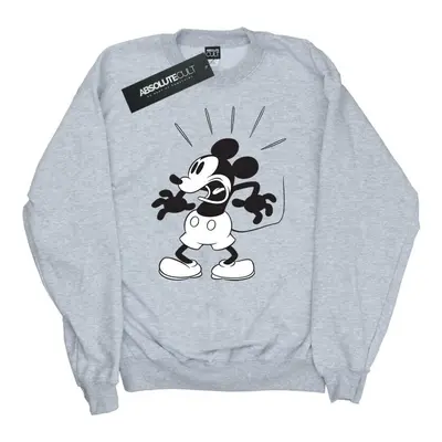 (M, Sports Grey) Disney Mens Mickey Mouse Scared Sweatshirt