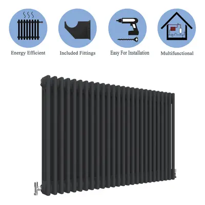 (Black, 600*1190mm) Cast Iron Style Radiators