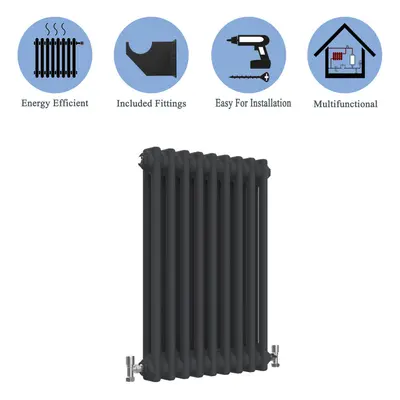 (Black, 600*425mm) Cast Iron Style Radiators