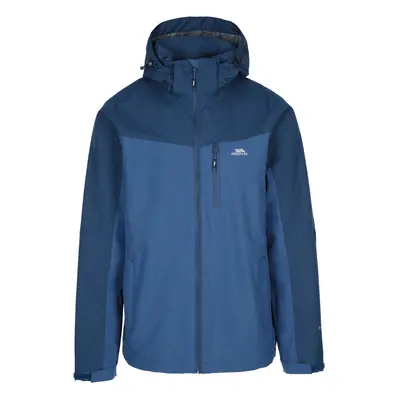 (S, Smokey Blue Marl) Trespass Mens Waterproof Jacket Hood Marlow