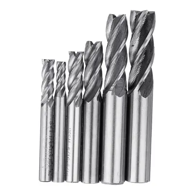 6pcs 3/16-1/2 Inch Imperial Milling Cutter Flutes Spiral CNC End Mill