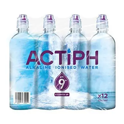 Alkaline Ionised Spring Water pH9+ (12x 600ml) Purified with Electrolytes Clean and Smooth Taste