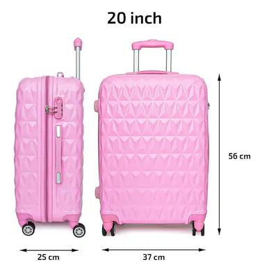 (20'' Suitcase Cabin Carry On Hand Luggage Wheels Hard Shell Travel ABS Case Small) 20'' Suitcas