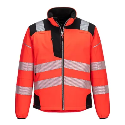 (3XL, Red/Black) Portwest Mens PW3 Softshell Hi-Vis Jacket