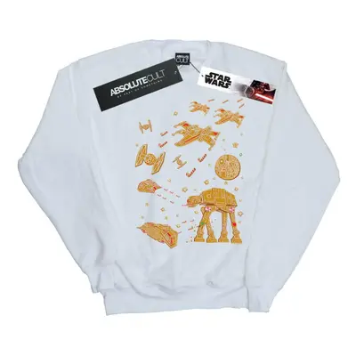 (4XL, White) Star Wars Mens Gingerbread Battle Sweatshirt