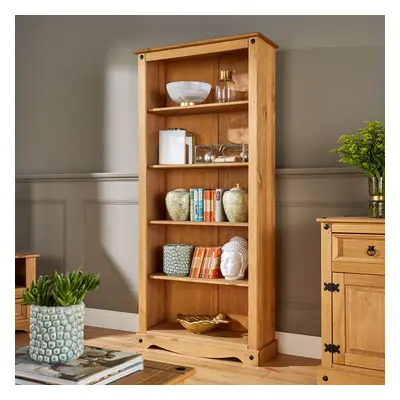 Tall Pine Bookcase Book Shelves Corona Mexican Solid Wood Living Room