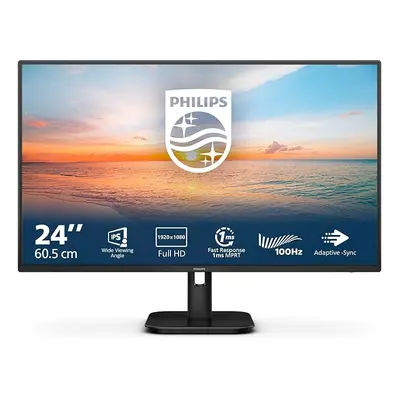 PHILIPS 24E1N1100A - Inch FHD Monitor, 100Hz, IPS, 1ms, Speakers, Lowblue mode, FlickerFree, Cab